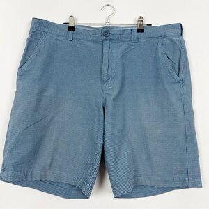 Columbia Men’s Casual Cotton Blue Plaid‎ Flat Front Shorts Size 38 Cottagecore